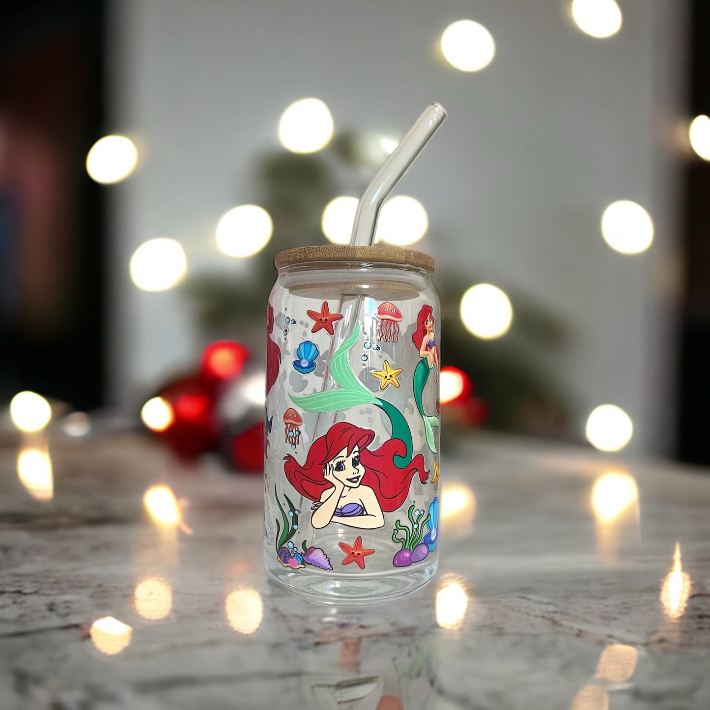 Disney Little Mermaid Glass Cup