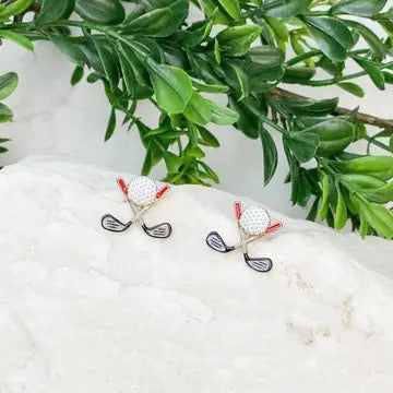 Golf Clubs Stud Earrings