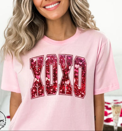 XOXO Sparle White Short Sleeve Shirt