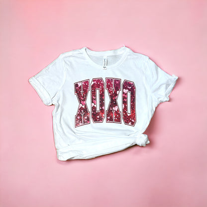 XOXO Sparle White Short Sleeve Shirt