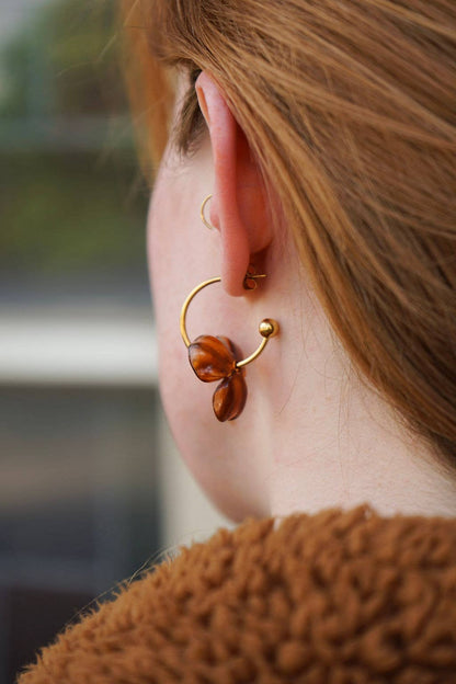 Magnolia Hoops - Amber // Jewelry, Earrings, Fall