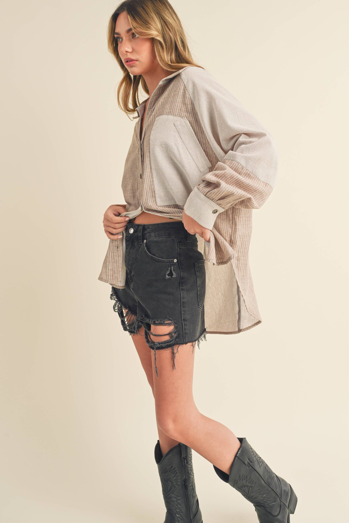 OAT SHIA WOMEN BUTTON UP TOP