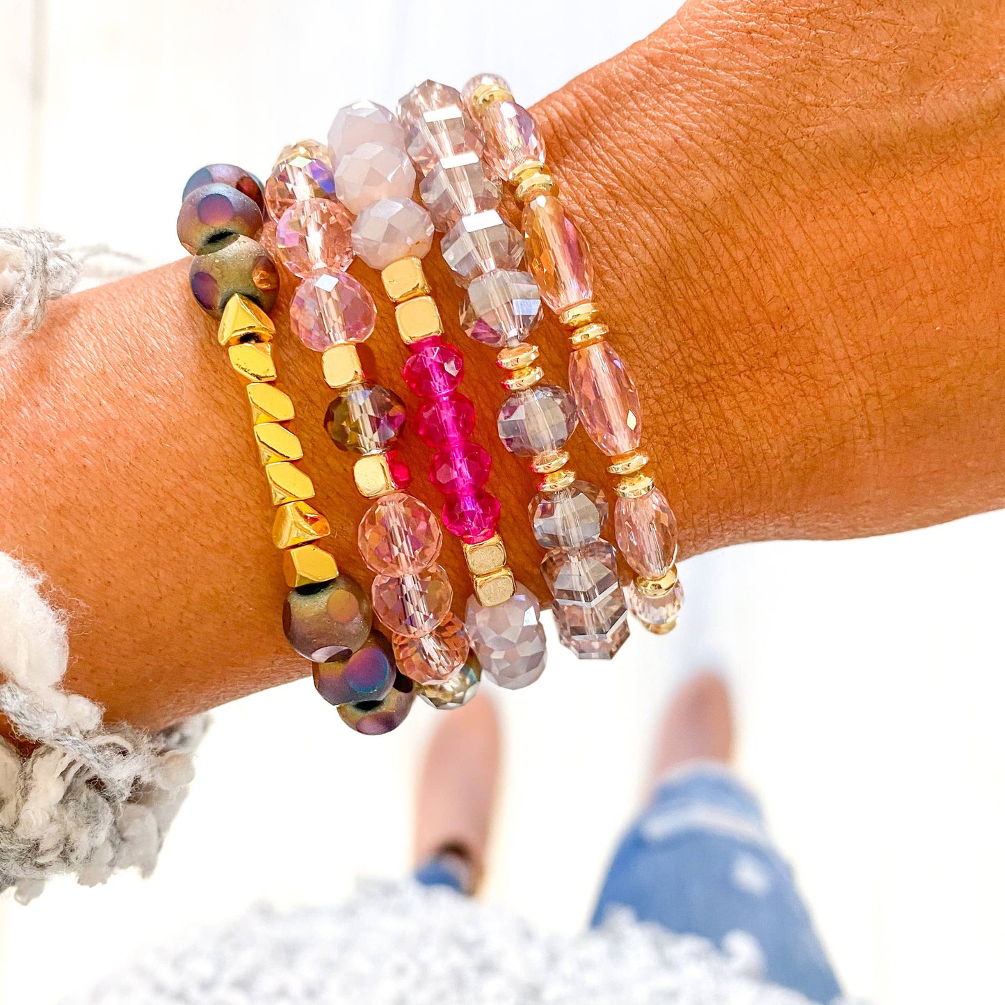 Roxie Pink Bracelet Stack