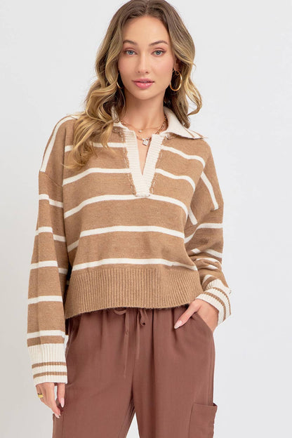 STRIPED EVERYDAY  KNIT SWEATER