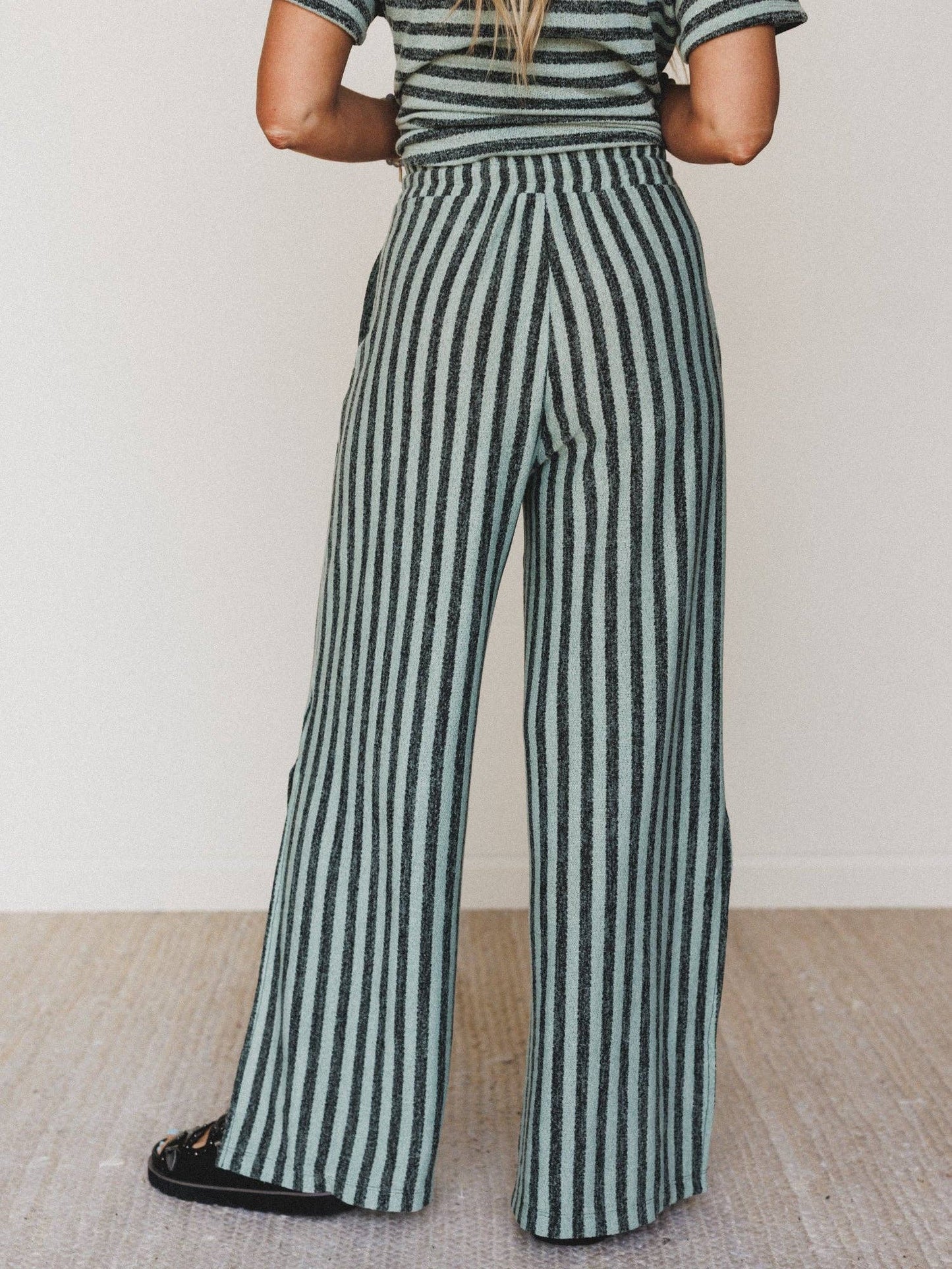 Ibiza Breeze Drawstring Pants - Sage Black