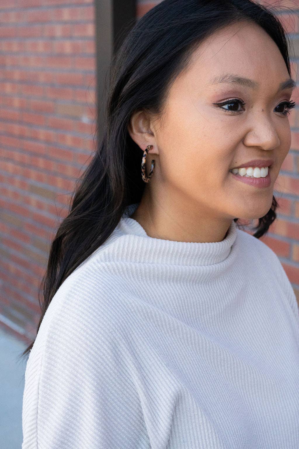 Camy Hoops - Cheetah Earrings