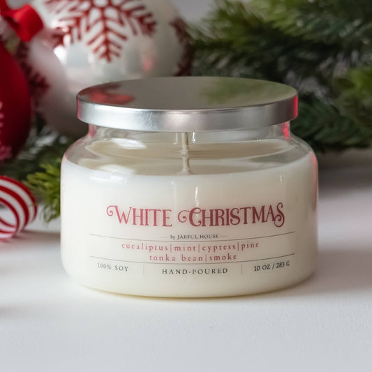 White Christmas Candle