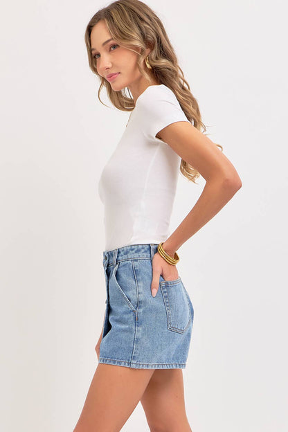 DENIM SKORT