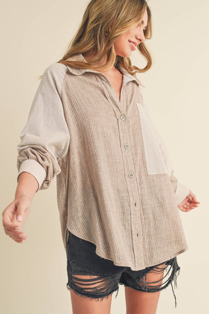 OAT SHIA WOMEN BUTTON UP TOP