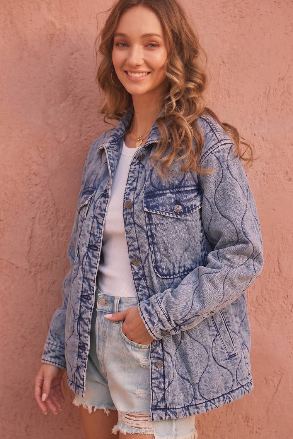 QUILTED DENIM JACKET
