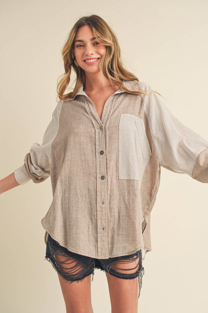 OAT SHIA WOMEN BUTTON UP TOP