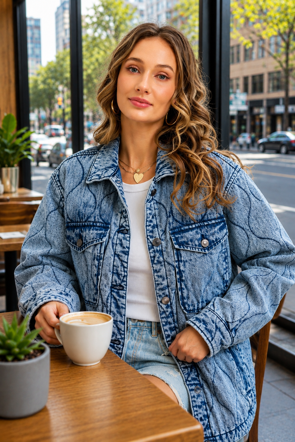 QUILTED DENIM JACKET