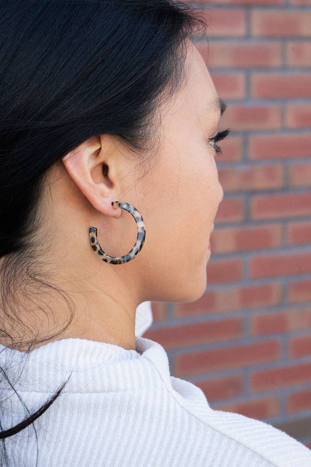 Camy Hoops - Cheetah Earrings