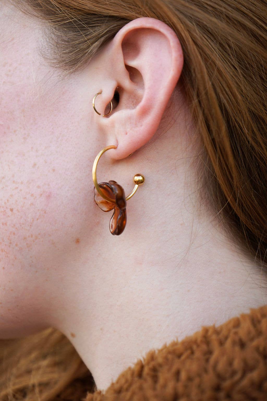 Magnolia Hoops - Amber // Jewelry, Earrings, Fall