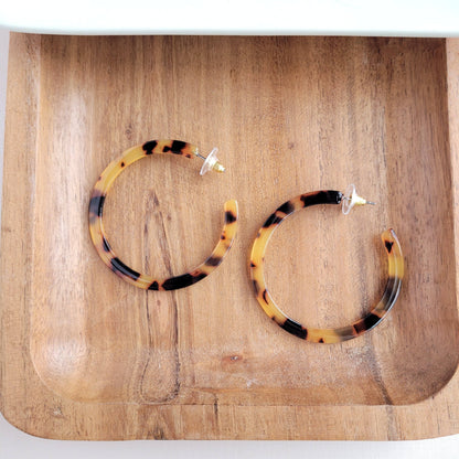 Cameron Hoops - Tortoise // Jewelry, Earrings, Fall