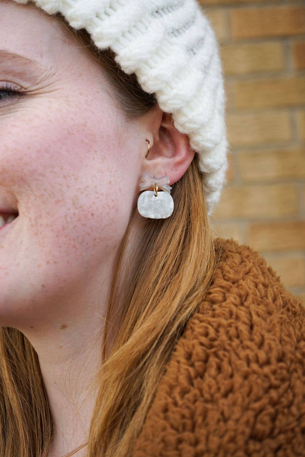 Bow Pumpkin Patch Earrings - Cashmere & Cream // Jewelry, Fall, Halloween