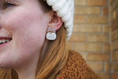 Bow Pumpkin Patch Earrings - Cashmere & Cream // Jewelry, Fall, Halloween